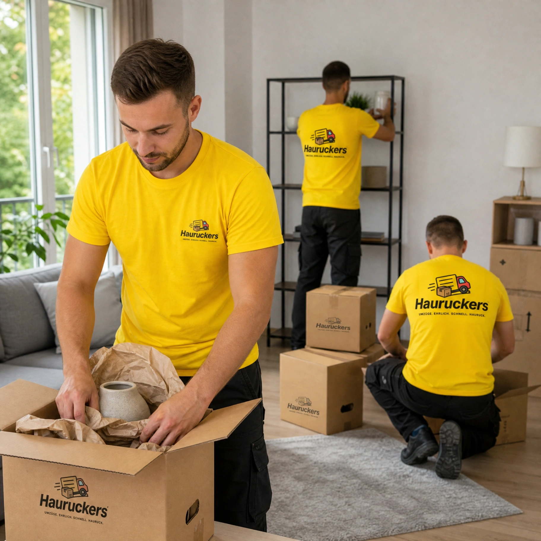 Sorgfältiges Verpacken empfindlicher Gegenstände